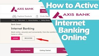 How to register AXIS bank internet banking online [upl. by Anselmi]