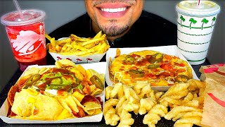 ASMR TACO BELL VS IN N OUT MUKBANG MEXICAN PIZZA NACHOS FRIES EATING SHOW JERRY [upl. by Asiram]