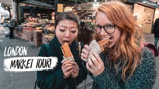 Best Street Food Market IN LONDON  Borough Market Tour with CupofTJ [upl. by Gabbert]