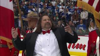 Canadian and American National Anthems  Game 1  Canucks Vs Kings  041510  HD [upl. by Plossl735]