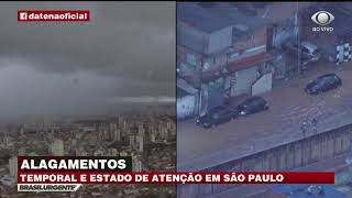 Temporal provoca alagamentos em São Paulo [upl. by Oidualc]