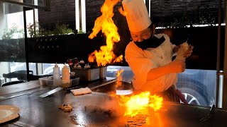 Amazing teppanyaki masters show Assorted special course dishes [upl. by Saiasi]