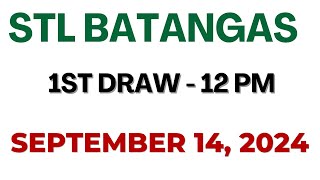 STL Batangas Draw result today live 1200 PM 14 September 2024 [upl. by Tomaso]