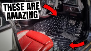 TAKING CAR FLOOR MATS TO A WHOLE NEW LEVEL LUXURY LEATHER [upl. by Solraced]