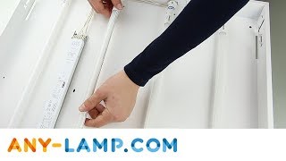 How to replace your T5 fluorescent tube with a LED tube  Anylampcom [upl. by Ayekram]