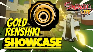 Gold Renshiki Full Showcase en Español  Shindo Life [upl. by Eniawtna]