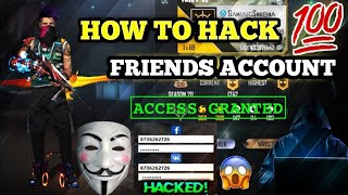 HOW TO HACK FRIENDS FREE FIRE ID IN  TAMIL rog hack [upl. by Ainirtac]