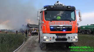 Großbrand amp Großeinsatz  BIOGASANLAGE amp LAGERHALLEN IN FLAMMEN  E [upl. by Eiramrefinnej563]