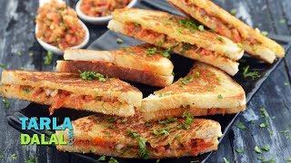 Quick Sandwich Recipe Veg Tava Sandwich Recipe by Tarla Dalal [upl. by Henka]