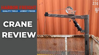 Harbor Freight Pittsburgh Pick Up Bed Crane 1000 Pound Capacity  Review [upl. by Ebanreb]