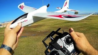 V7612 Ranger 600 RTF Three Channel Stabilized RC Glider Flight Test Review [upl. by Laban527]