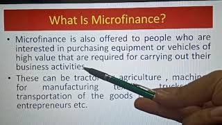 Introduction To Microfinance [upl. by Ahsitaf]