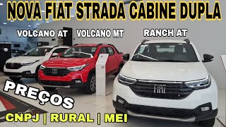 NOVA FIAT STRADA CABINE DUPLA 2023  VERSÕES E PREÇOS PARA CNPJ  PRODUTOR RURAL e MEI [upl. by Lebaron]