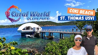 Coral World all exhibits  Coki Beach  St Thomas Overview [upl. by Truscott]