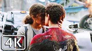 Zendaya kisses Tom Holland Peter kisses MJ  SpiderMan 2019 Ending 4K [upl. by Casimire909]