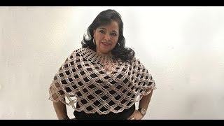 🌟🌟🌟como hacer cápita tejida o poncho a crochet lunas rotas parte 1 fácil y rápido [upl. by Ayocal]