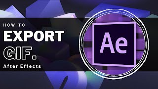 After Effects  How To Export a GIF [upl. by Ailla]