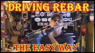 HOW TO DRIVE IN REBAR  THE EASY WAY  BOSCH RH432VCQ 114 INCH SDSPLUS ROTARY HAMMER DRILL [upl. by Nevah614]