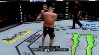 Superman Punch KO  Pettis vs Thompson [upl. by Latreshia]