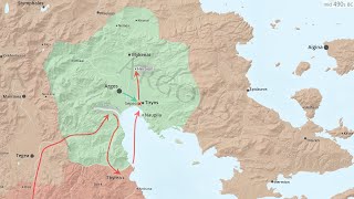 Sparta before the Persian invasion  Mapping Herodotus [upl. by Airenahs642]