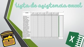 Lista de asistencia en Excel ¡¡Fácil [upl. by Kennett]