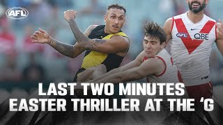 Last Two Minutes Richmond v Sydney Swans  Round 3 2024  AFL [upl. by Niamert259]