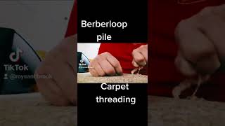 Berber Carpet Repair Carpet threading CarpetRepair [upl. by Ssur578]