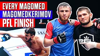 Every Magomed Magomedkerimov Finish in PFL [upl. by Steep850]