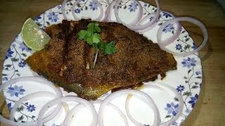 Paplet Masala Fry  Pomfret Masala Fry  Recipe in Marathi [upl. by Nodla]