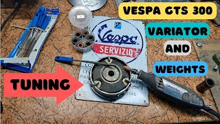 Variator and rollers tuning types Vespa GTS 300 [upl. by Nollid]