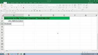 Automatically Inserting 91 Before Phone Number in Excel prefix 91 in Mobile Numbers in Excel [upl. by Naffets104]