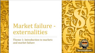 A level Economics with Mr Goff 23 Externalities and market failure [upl. by Agbogla130]