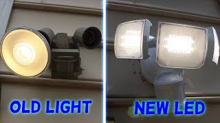 Replace Old Flood Light amp Box for Motion Activated LED Light [upl. by Jerrylee]