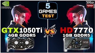 GTX 1050 ti vs HD 7770  5 Games Tested  How Much Difference [upl. by Barbur607]