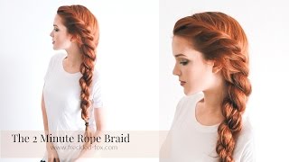 THE 2 MINUTE ROPE BRAID HAIRSTYLE HAIRSTYLE  THE FRECKLED FOX [upl. by Yila]