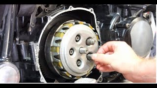 Motorcycle Clutch Replacement XJ650 Yamaha [upl. by Ennaylil]