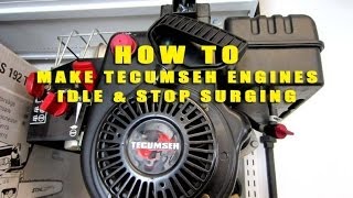 HOW TO Make Your Tecumseh SNOWKING Engine Idle amp Stop Surging [upl. by Enellij203]