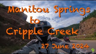 Moto Guzzi V85TT Manitou Springs to Cripple Creek 4K [upl. by Walli]