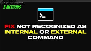 Fix CMD Error Not Recognized as an Internal or External Command Operable Program or Batch File [upl. by Iem573]