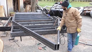 Frame amp Tongue Layout  Urban Logging Trailer Build Pt 2 [upl. by Lebiralc]