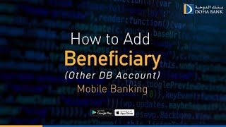 How to Add Beneficiary Other DB Account  DB Mobile Banking [upl. by Fiel]