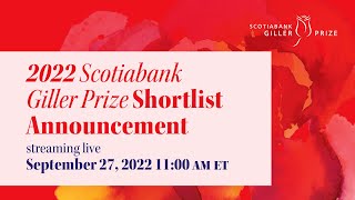 2022 Scotiabank Giller Prize Shortlist Announcement [upl. by Dloraj828]