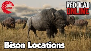 Bison Locations rdr2 Online  Red Dead Online Bison Location Guide [upl. by Nednil]