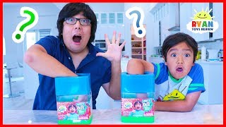 Whats in the box Challenge Slime Edition with Ryan vs Daddy [upl. by Nangatrad]