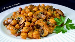 ¿No sabes que comer hoy Receta fácil y rápida con GARBANZOS de bote🤩 [upl. by Nelak]