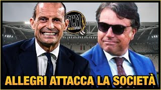 Juventus ormai Allegri attacca tutti pubblicamente sia società che giocatori II FcmNewsSport [upl. by Willock]