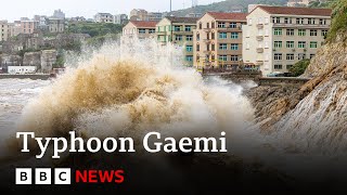 Typhoon Gaemi makes landfall in mainland China after deaths in Taiwan and the Philippines  BBC News [upl. by Orhtej492]