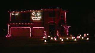 Halloween Light Show 2010 HD  Thriller  Michael Jackson [upl. by Neroc]