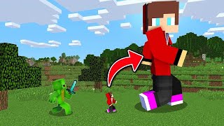 SPEEDRUN pequeño y GIGANTE vs el CAZADOR en Minecraft [upl. by Remas]