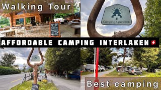 Affordable Camping Interlaken Switzerland 🇨🇭 Camping Alpenblick  4K [upl. by Tterb]